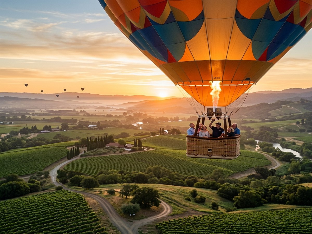 Scenic hot air ballooning flights booked by Vincent Vacations travel agents
