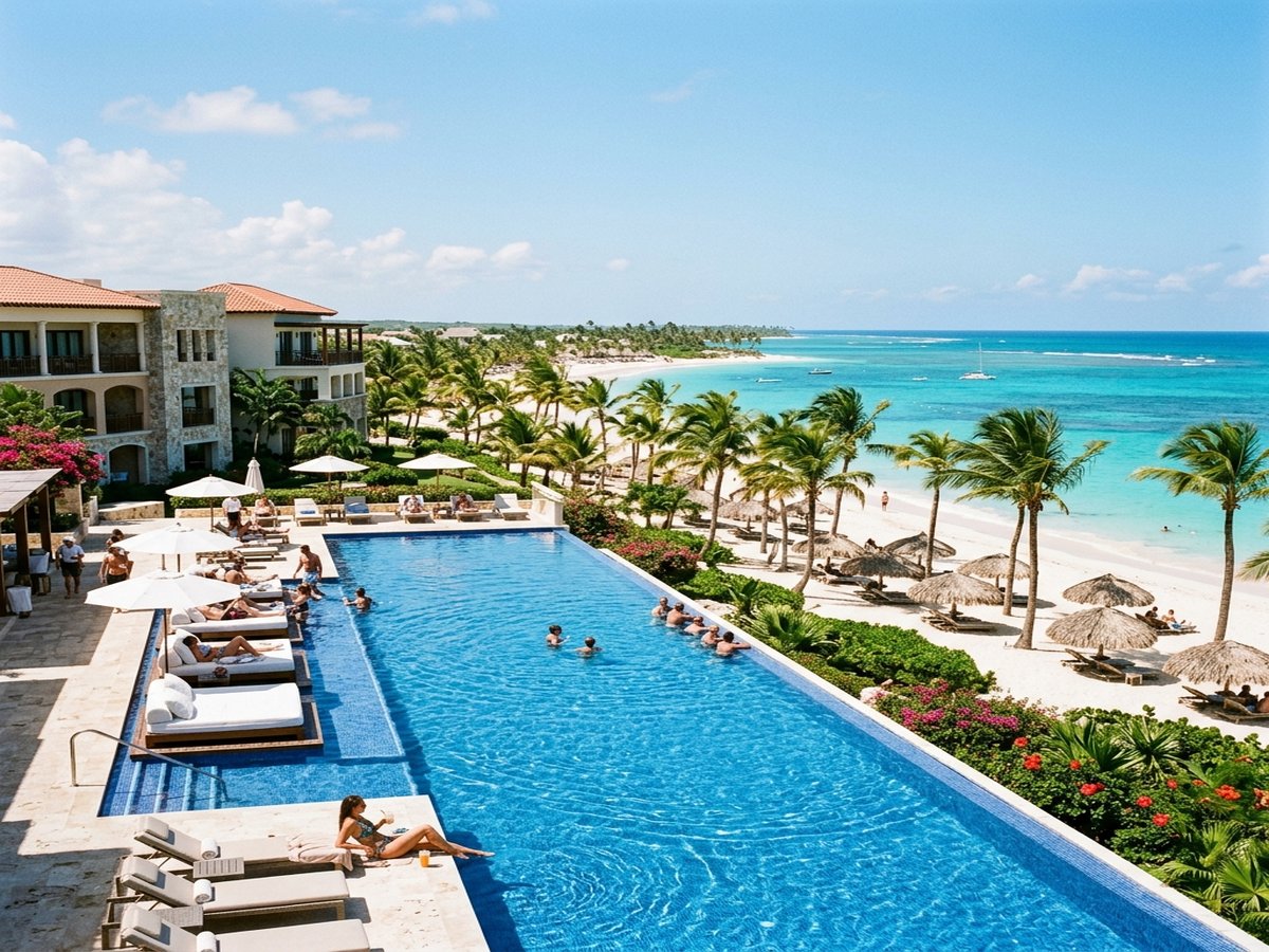 Luxury beachfront resort in Punta Cana Dominican Republic